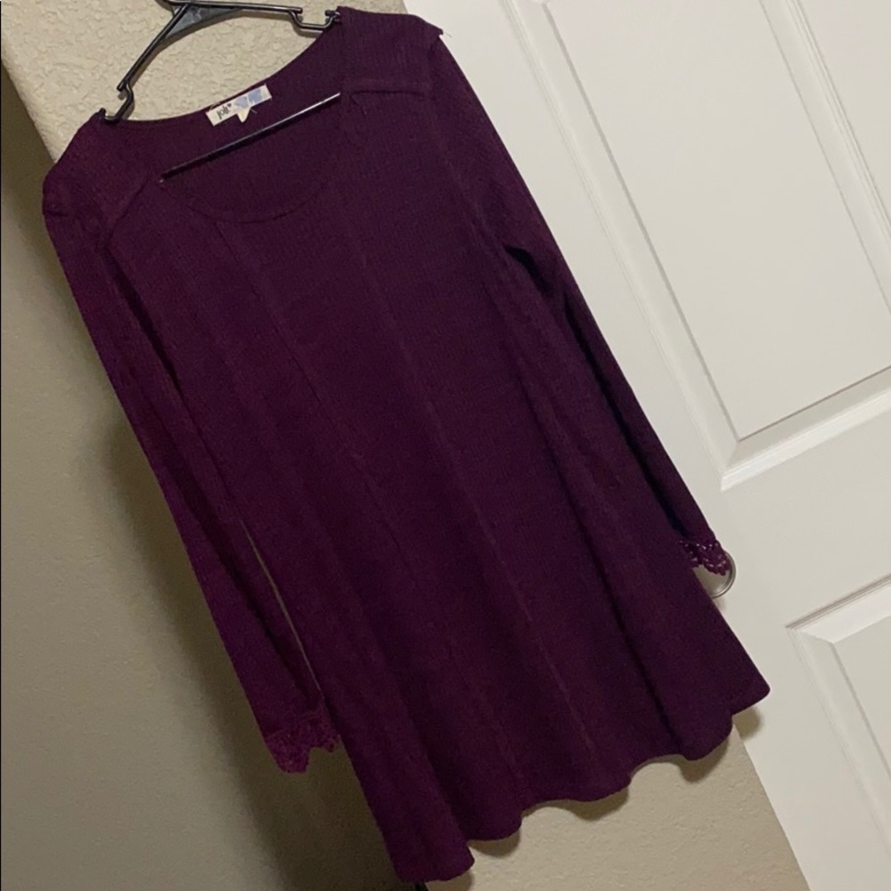 Jolt plum purple lace long sleeve